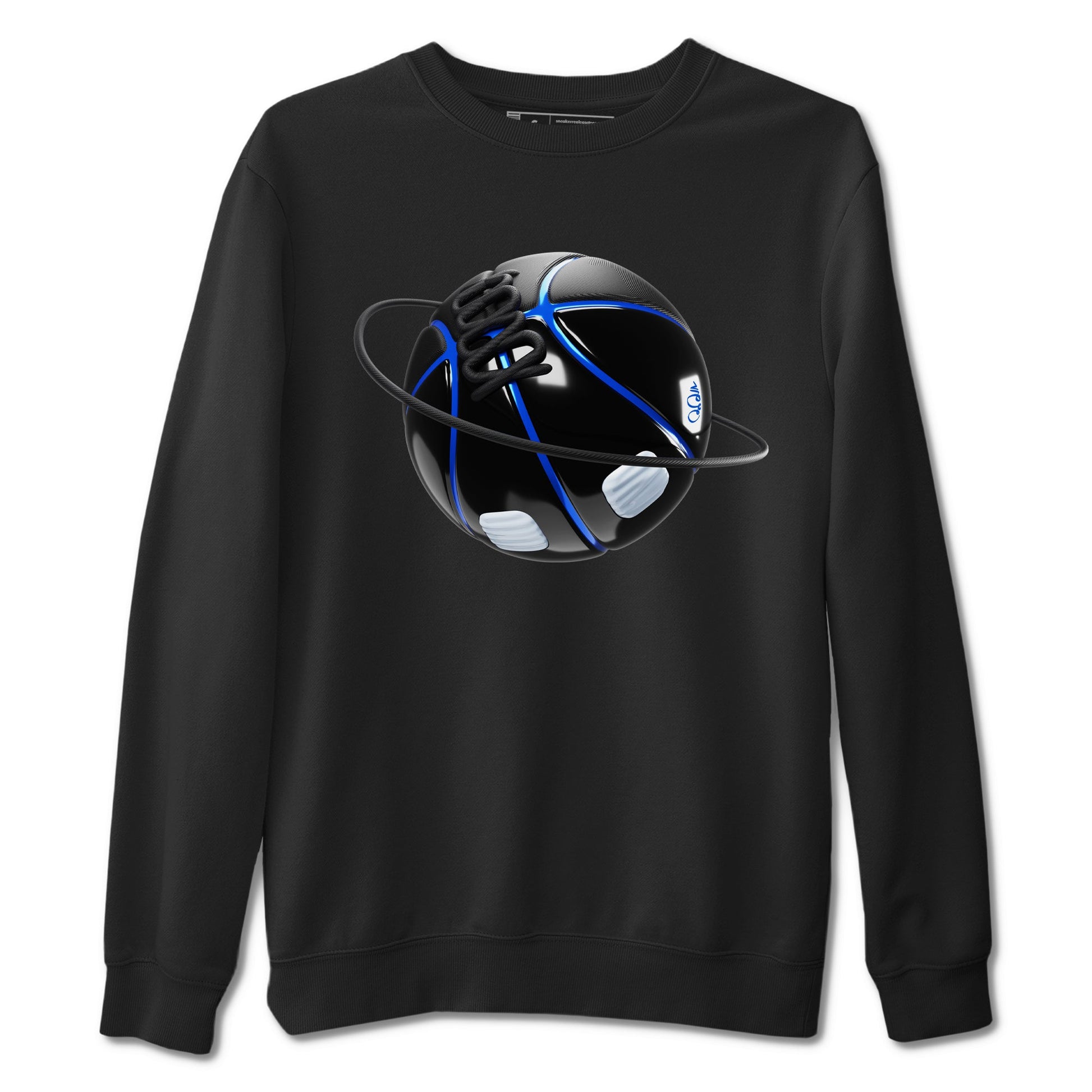 Air Jordan 11 Space shirt to match jordans Basketball Planet sneaker tees AJ11 Black and Varsity Royal SNRT Sneaker Release Tees unisex cotton Black 2 crew neck shirt