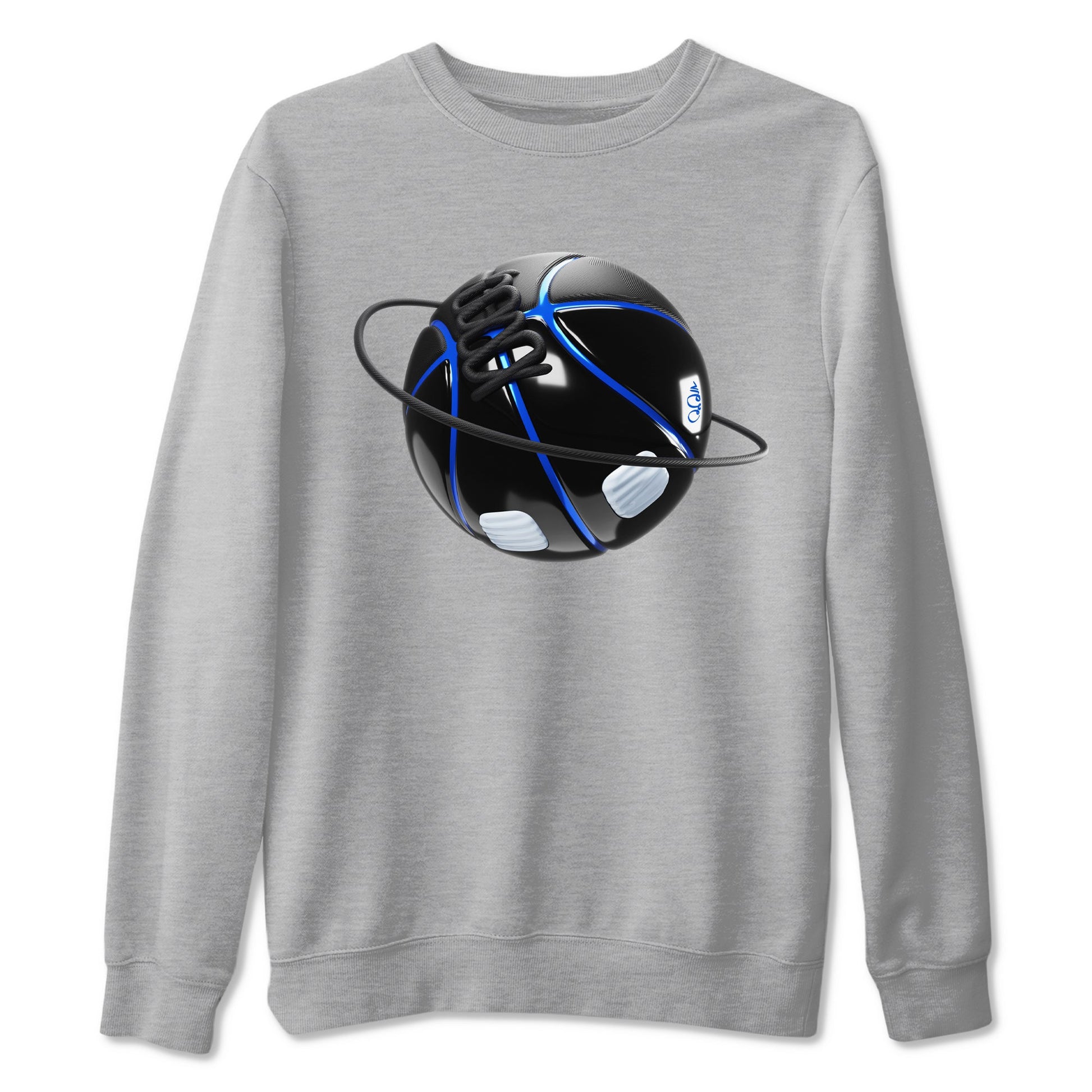Air Jordan 11 Space shirt to match jordans Basketball Planet sneaker tees AJ11 Black and Varsity Royal SNRT Sneaker Release Tees unisex cotton Heather Grey 2 crew neck shirt