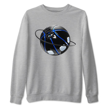 Air Jordan 11 Space shirt to match jordans Basketball Planet sneaker tees AJ11 Black and Varsity Royal SNRT Sneaker Release Tees unisex cotton Heather Grey 2 crew neck shirt