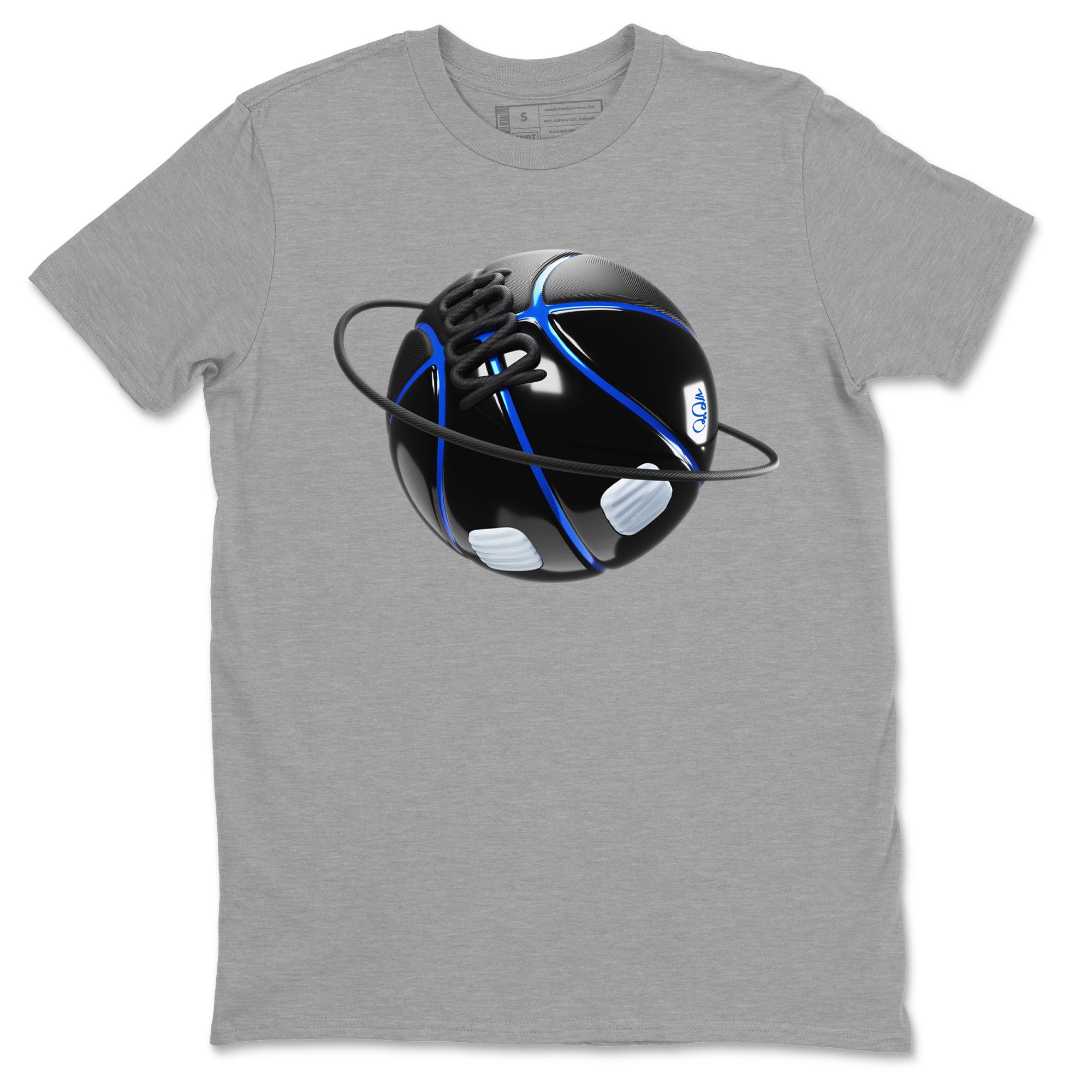 Air Jordan 11 Space shirt to match jordans Basketball Planet sneaker tees AJ11 Black and Varsity Royal SNRT Sneaker Release Tees unisex cotton Heather Grey 2 crew neck shirt