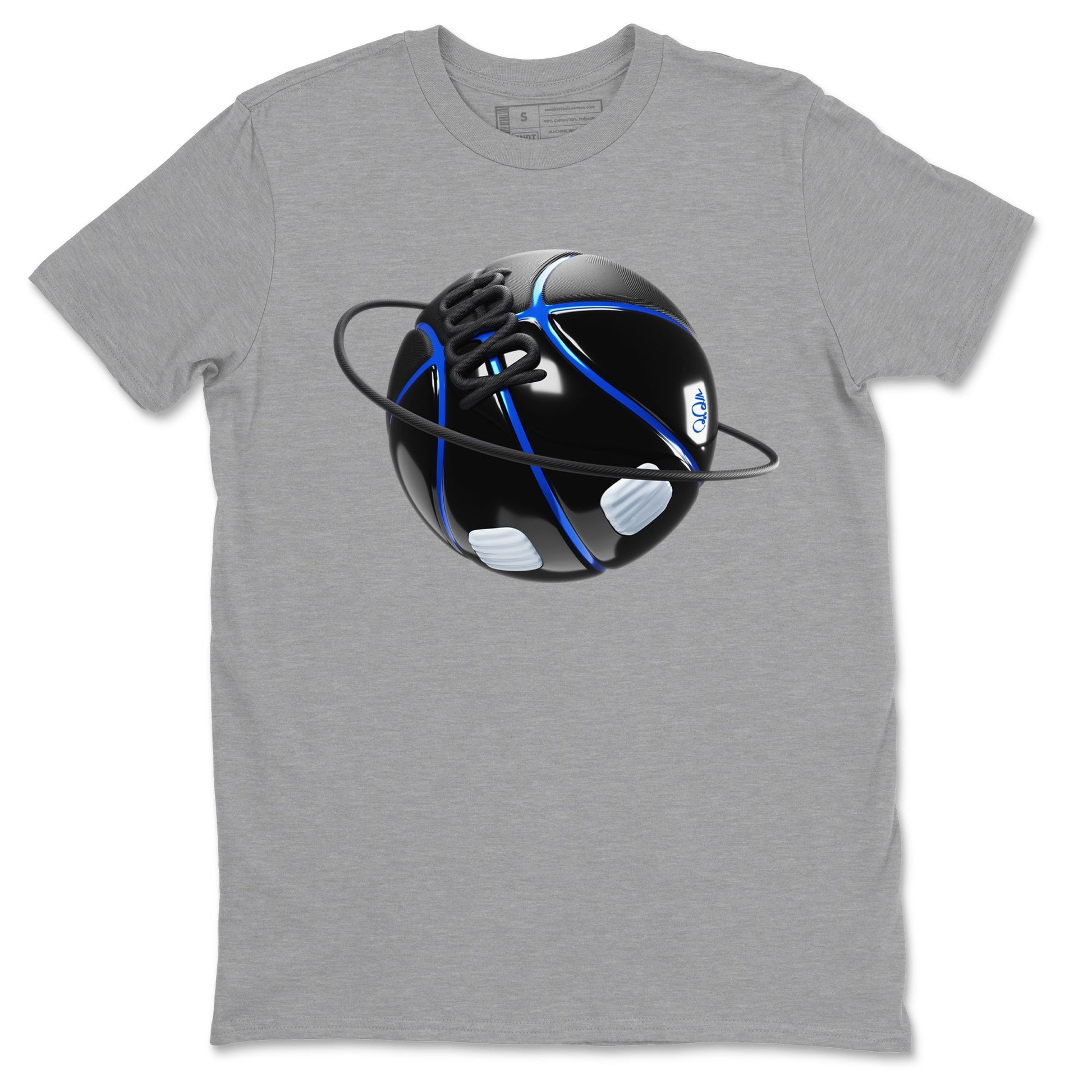 Air Jordan 11 Space shirt to match jordans Basketball Planet sneaker tees AJ11 Black and Varsity Royal SNRT Sneaker Release Tees unisex cotton Heather Grey 2 crew neck shirt