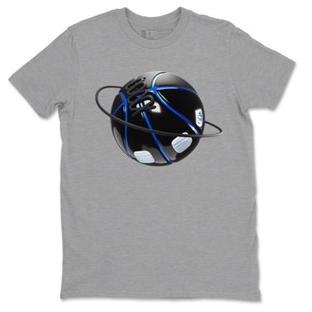 Air Jordan 11 Space shirt to match jordans Basketball Planet sneaker tees AJ11 Black and Varsity Royal SNRT Sneaker Release Tees unisex cotton Heather Grey 2 crew neck shirt