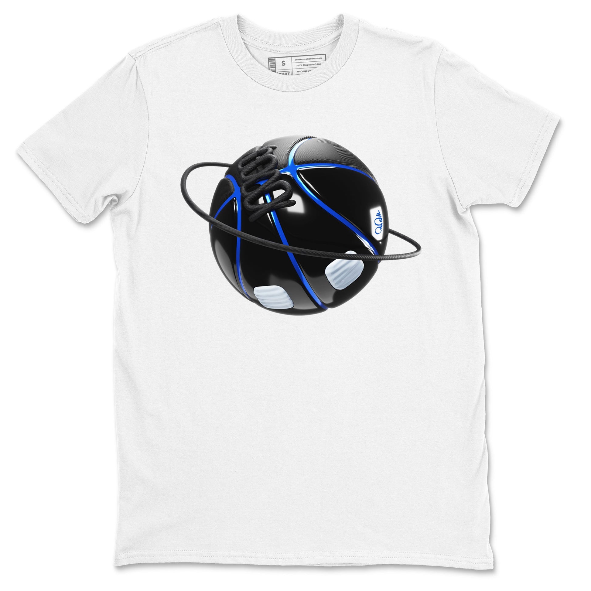 Air Jordan 11 Space shirt to match jordans Basketball Planet sneaker tees AJ11 Black and Varsity Royal SNRT Sneaker Release Tees unisex cotton White 2 crew neck shirt
