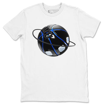 Air Jordan 11 Space shirt to match jordans Basketball Planet sneaker tees AJ11 Black and Varsity Royal SNRT Sneaker Release Tees unisex cotton White 2 crew neck shirt