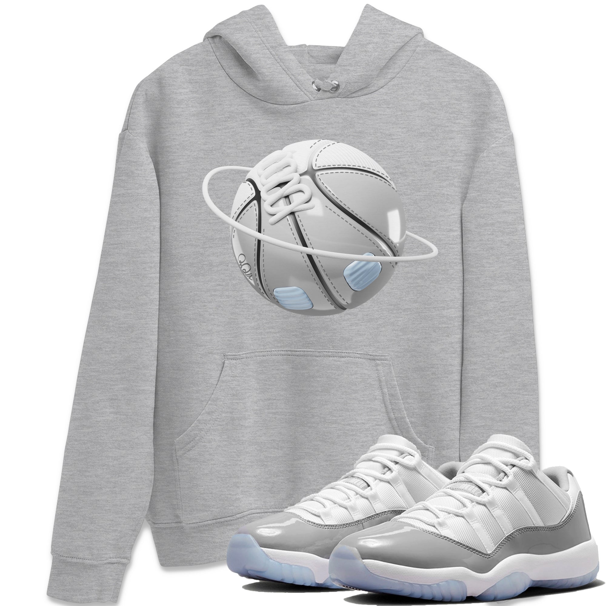 Air Jordan 11 White Cement Sneaker Match Tees Basketball Planet Sneaker Tees Air Jordan 11 Cement Grey Sneaker Release Tees Unisex Shirts Heather Grey 1