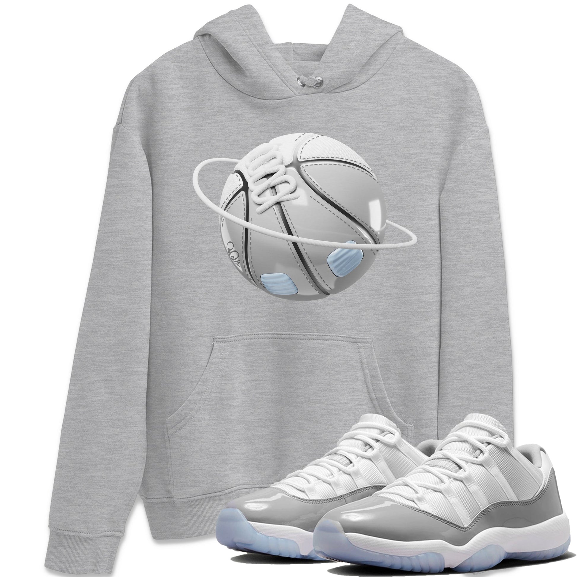 Air Jordan 11 White Cement Sneaker Match Tees Basketball Planet Sneaker Tees Air Jordan 11 Cement Grey Sneaker Release Tees Unisex Shirts Heather Grey 1