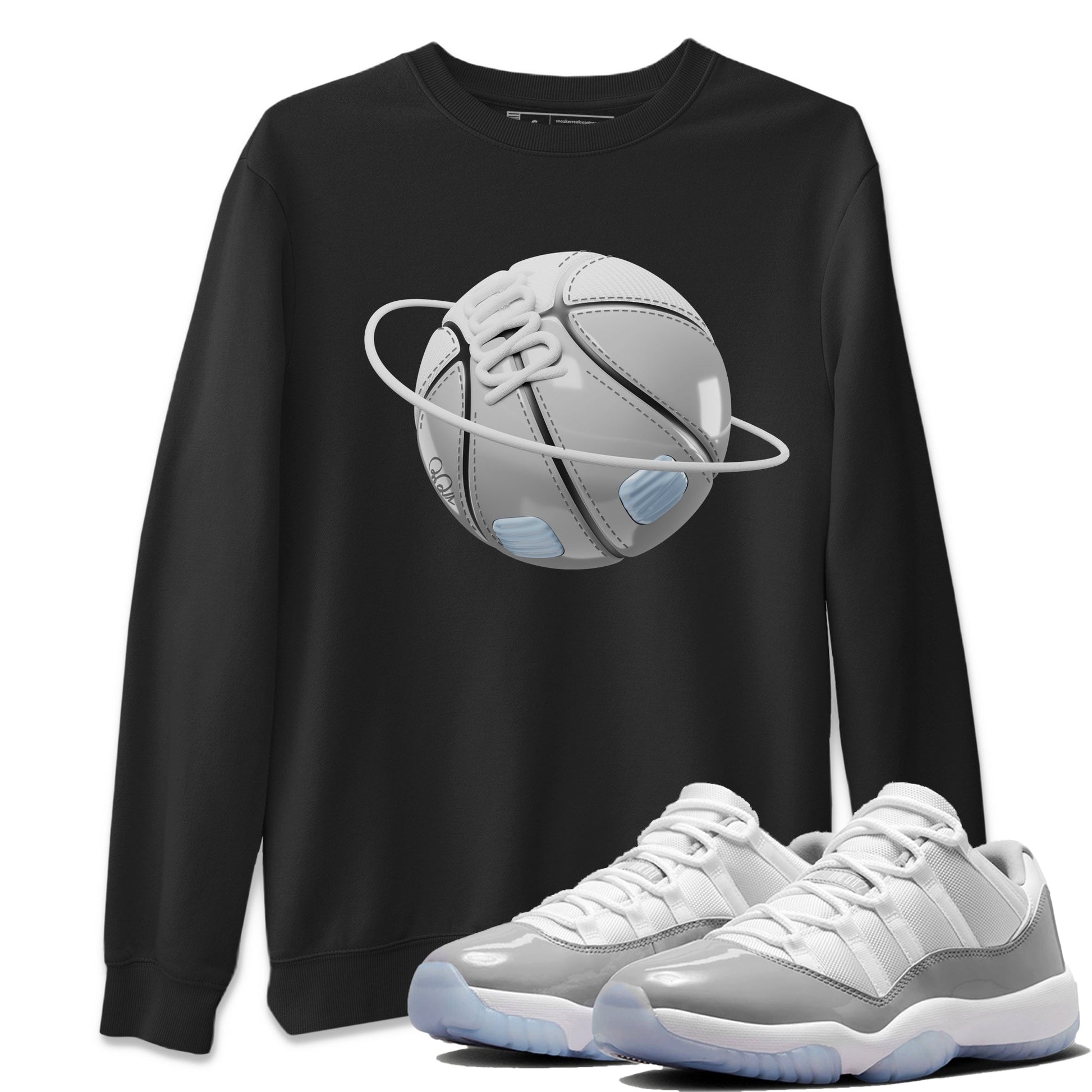 Air Jordan 11 White Cement Sneaker Match Tees Basketball Planet Sneaker Tees Air Jordan 11 Cement Grey Sneaker Release Tees Unisex Shirts Black 1