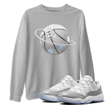 Air Jordan 11 White Cement Sneaker Match Tees Basketball Planet Sneaker Tees Air Jordan 11 Cement Grey Sneaker Release Tees Unisex Shirts Heather Grey 1