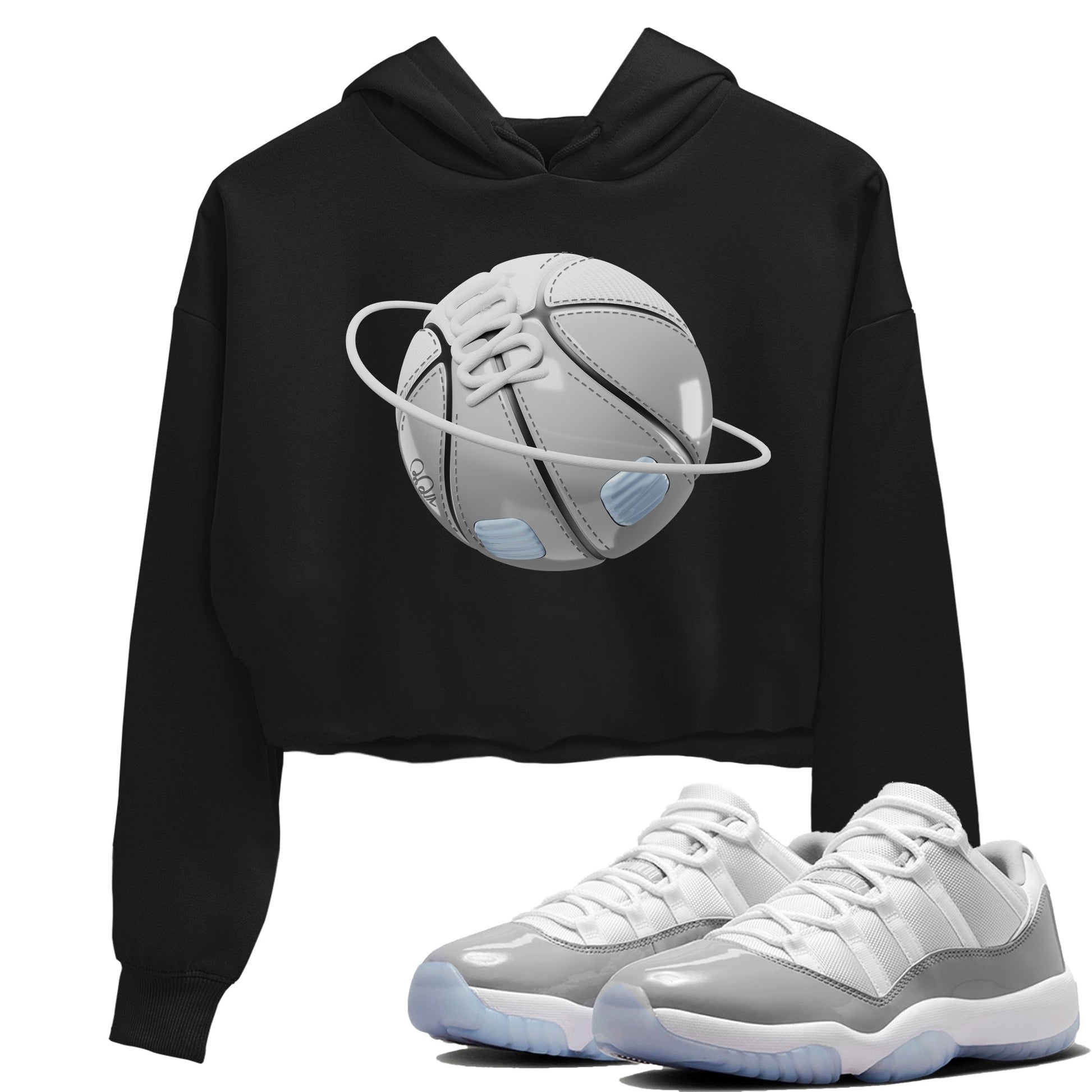 Air Jordan 11 White Cement Sneaker Match Tees Basketball Planet Sneaker Tees Air Jordan 11 Cement Grey Sneaker Release Tees Women's Shirts Black 1