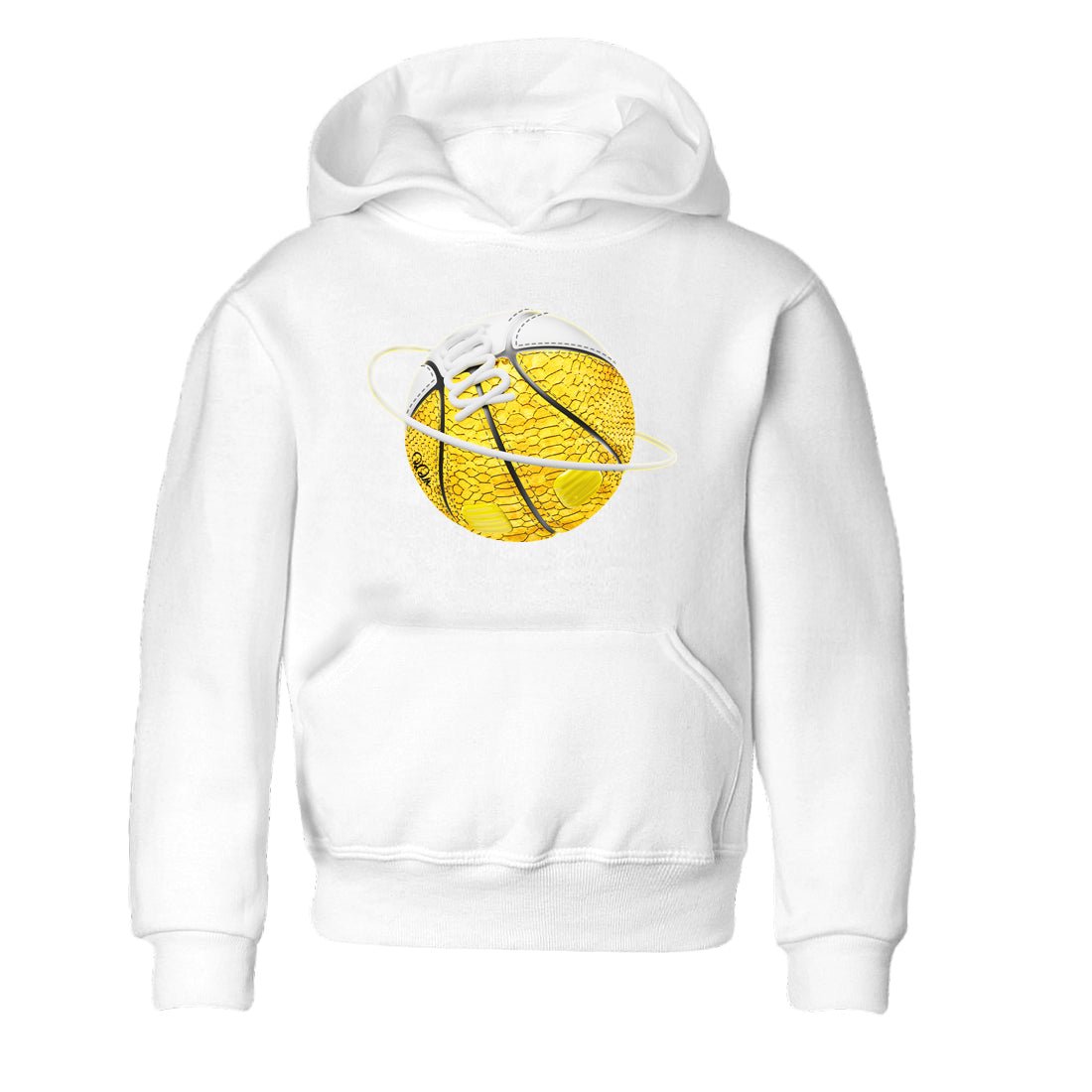 Air Jordan 11 Yellow Python Sneaker Match Tees Basketball Planet Sneaker Tees AJ11 Yellow Python Sneaker Release Tees Kids Shirts White 2