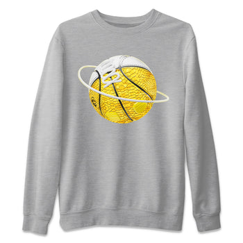Air Jordan 11 Yellow Python Sneaker Match Tees Basketball Planet Sneaker Tees AJ11 Yellow Python Sneaker Release Tees Unisex Shirts Heather Grey 2