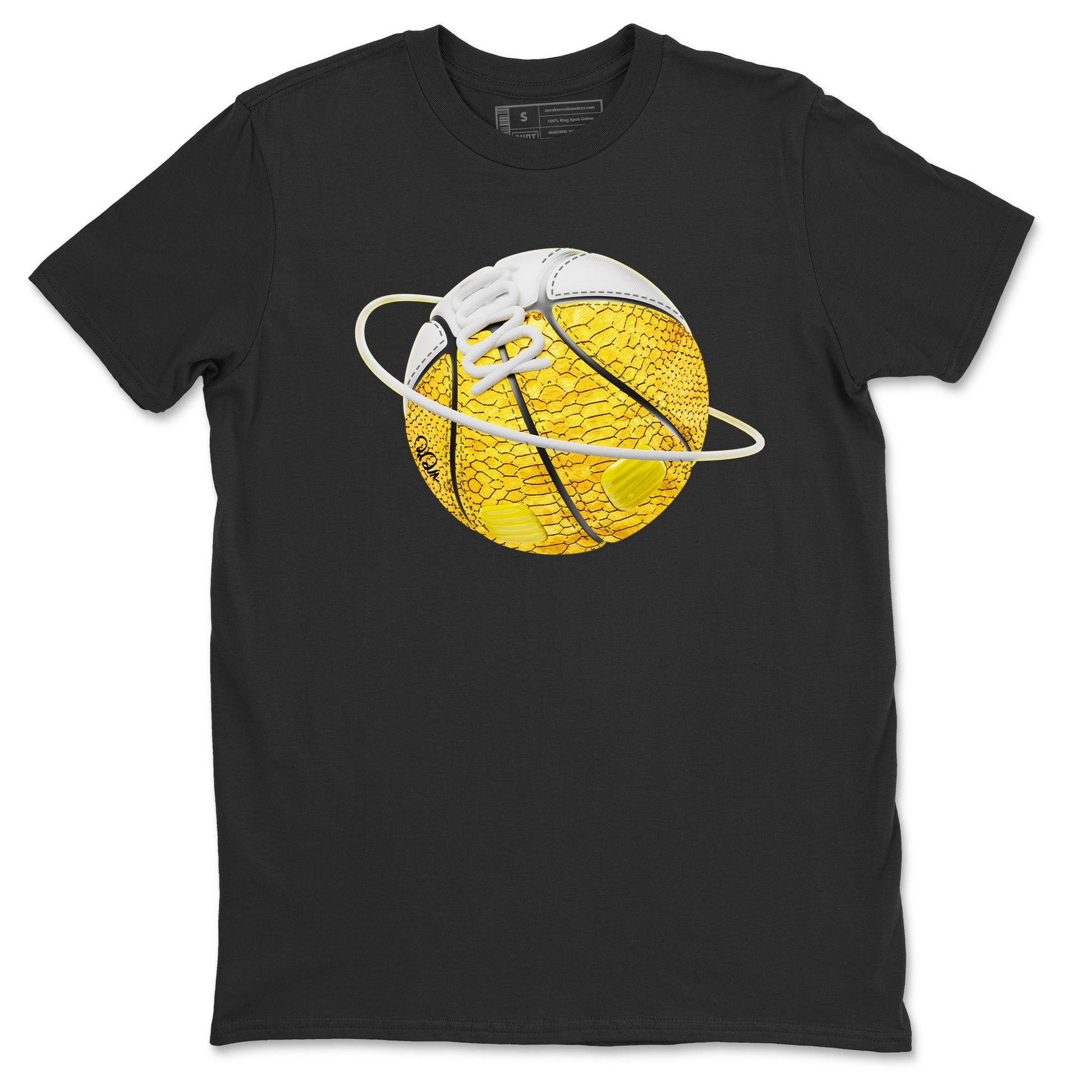 Air Jordan 11 Yellow Python Sneaker Match Tees Basketball Planet Sneaker Tees AJ11 Yellow Python Sneaker Release Tees Unisex Shirts Black 2