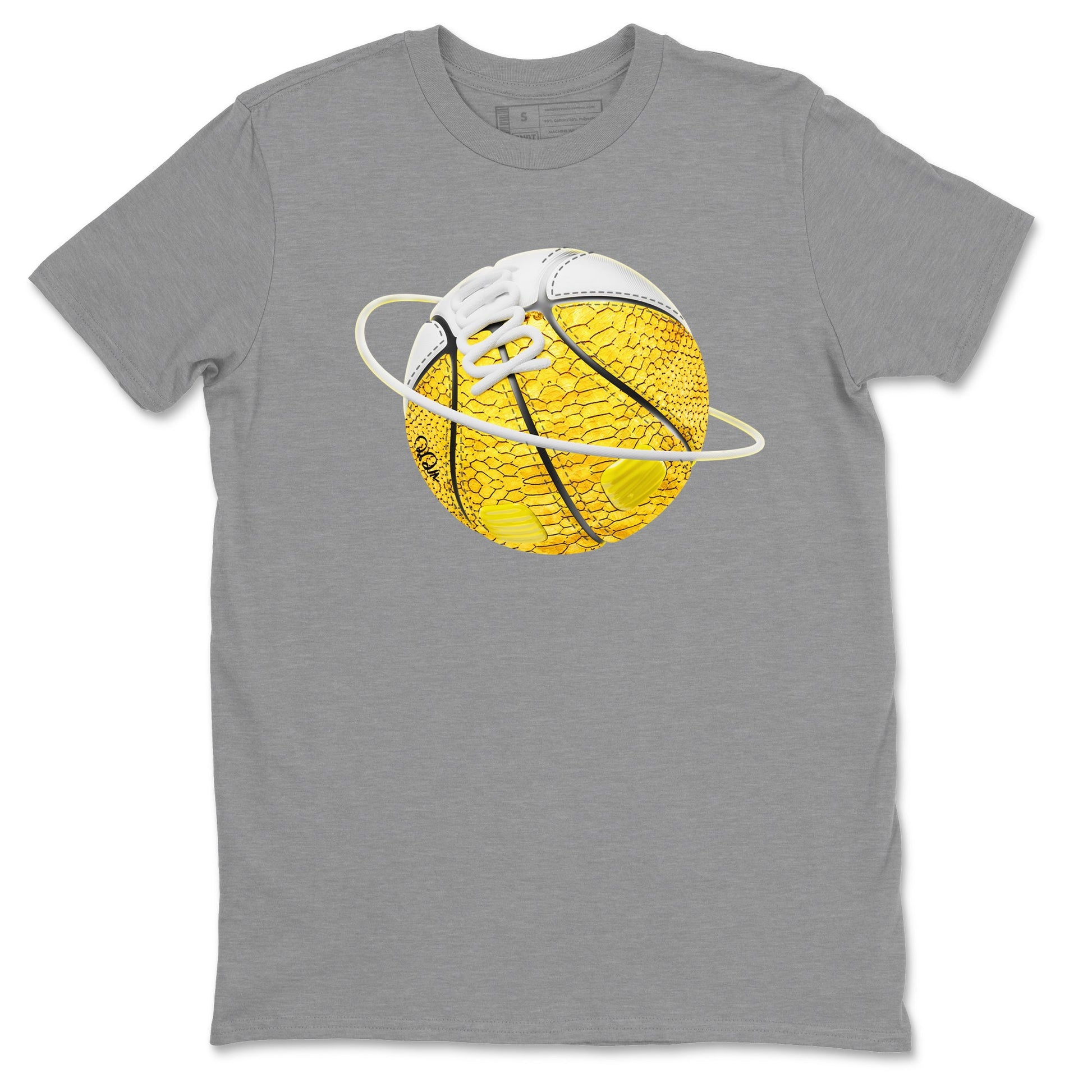 Air Jordan 11 Yellow Python Sneaker Match Tees Basketball Planet Sneaker Tees AJ11 Yellow Python Sneaker Release Tees Unisex Shirts Heather Grey 2