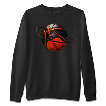 Air Jordan 12 Brilliant Orange Sneaker Match Tees Basketball Planet Sneaker Tees AJ12 Brilliant Orange Sneaker Release Tees Unisex Shirts Black 2