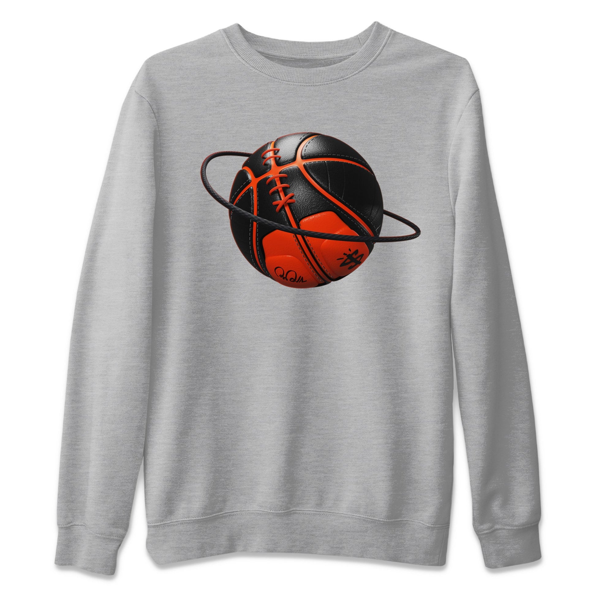 Air Jordan 12 Brilliant Orange Sneaker Match Tees Basketball Planet Sneaker Tees AJ12 Brilliant Orange Sneaker Release Tees Unisex Shirts Heather Grey 2