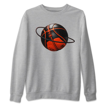 Air Jordan 12 Brilliant Orange Sneaker Match Tees Basketball Planet Sneaker Tees AJ12 Brilliant Orange Sneaker Release Tees Unisex Shirts Heather Grey 2