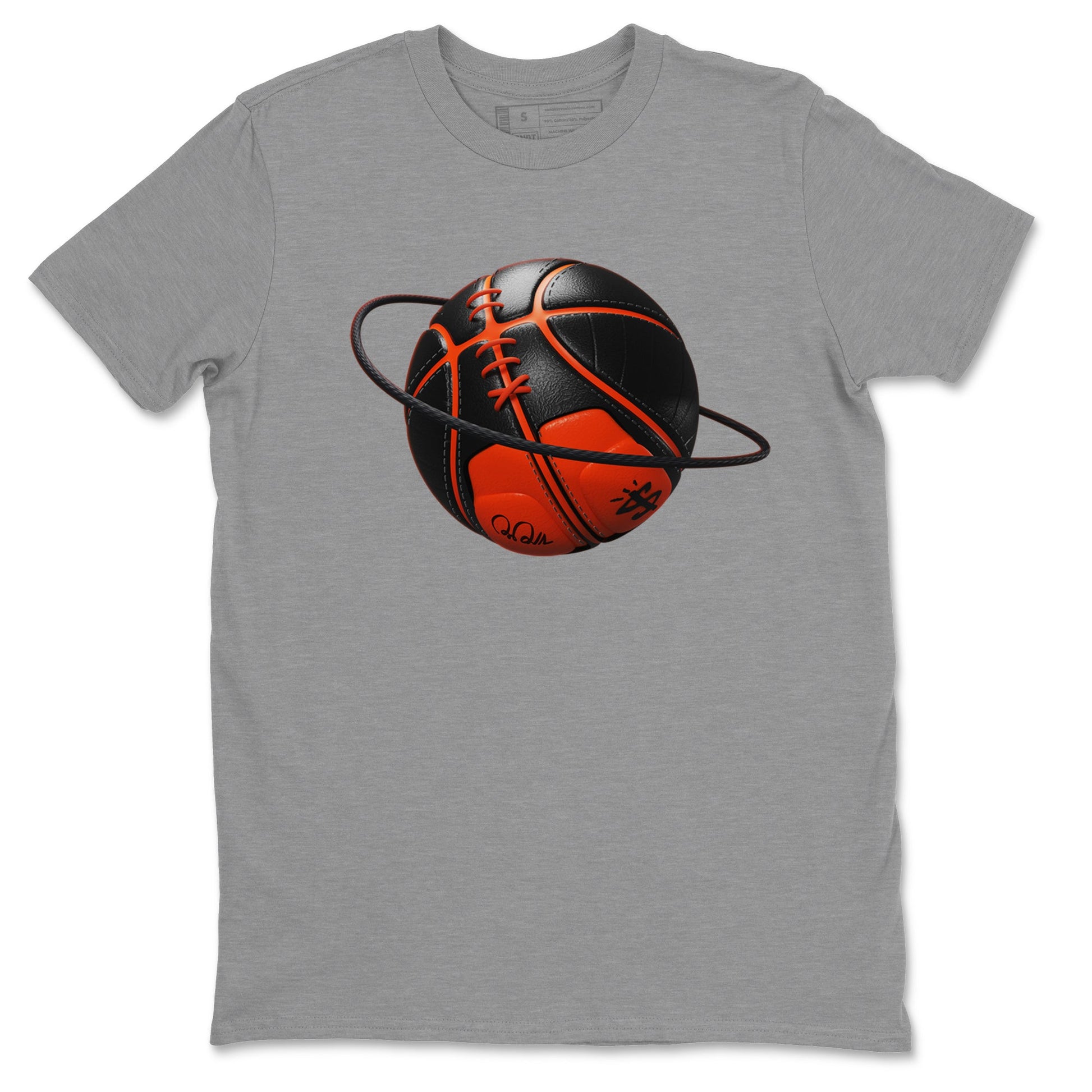 Air Jordan 12 Brilliant Orange Sneaker Match Tees Basketball Planet Sneaker Tees AJ12 Brilliant Orange Sneaker Release Tees Unisex Shirts Heather Grey 2