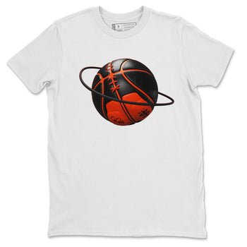 Air Jordan 12 Brilliant Orange Sneaker Match Tees Basketball Planet Sneaker Tees AJ12 Brilliant Orange Sneaker Release Tees Unisex Shirts White 2