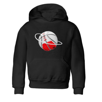 Air Jordan 12 Cherry Sneaker Match Tees Basketball Planet Sneaker Tees AJ12 Cherry Sneaker Release Tees Kids Shirts Black 2