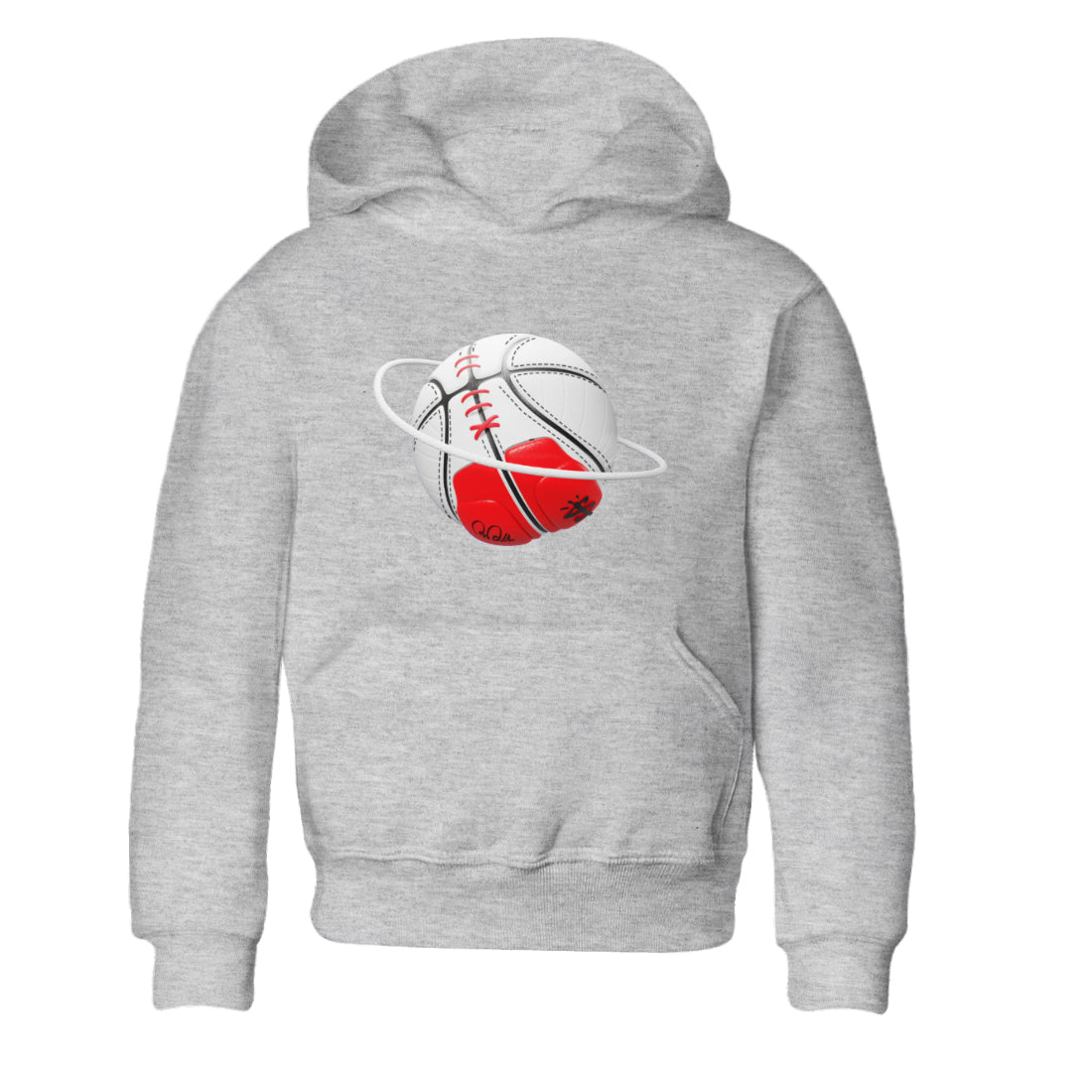 Air Jordan 12 Cherry Sneaker Match Tees Basketball Planet Sneaker Tees AJ12 Cherry Sneaker Release Tees Kids Shirts Heather Grey 2