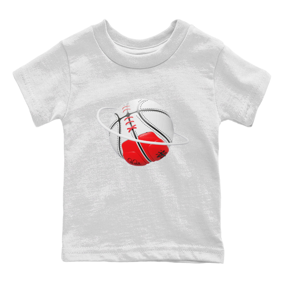 Air Jordan 12 Cherry Sneaker Match Tees Basketball Planet Sneaker Tees AJ12 Cherry Sneaker Release Tees Kids Shirts White 2