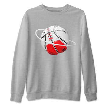 Air Jordan 12 Cherry Sneaker Match Tees Basketball Planet Sneaker Tees AJ12 Cherry Sneaker Release Tees Unisex Shirts Heather Grey 2