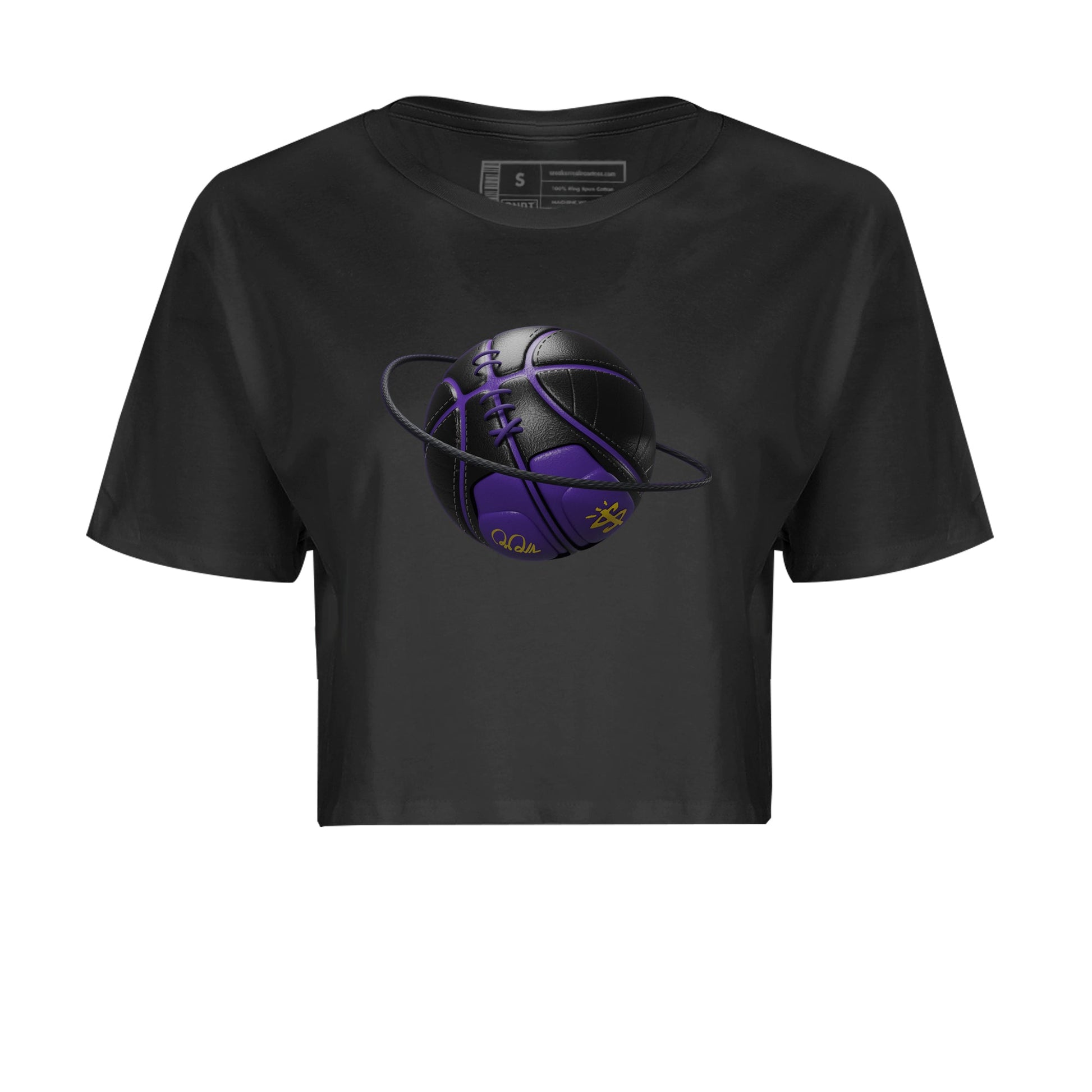 Air Jordan 12 Field Purple Sneaker Match Tees Basketball Planet Sneaker Tees AJJordan 12 Lakers Sneaker Release Tees Women's Shirts Black 2