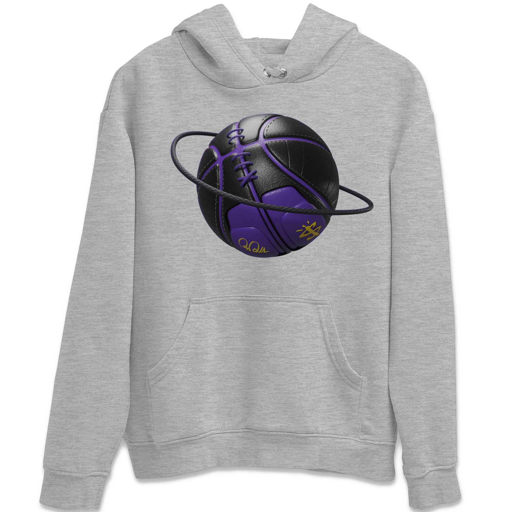 Air Jordan 12 Field Purple Sneaker Match Tees Basketball Planet Sneaker Tees AJJordan 12 Lakers Sneaker Release Tees Unisex Shirts Heather Grey 2