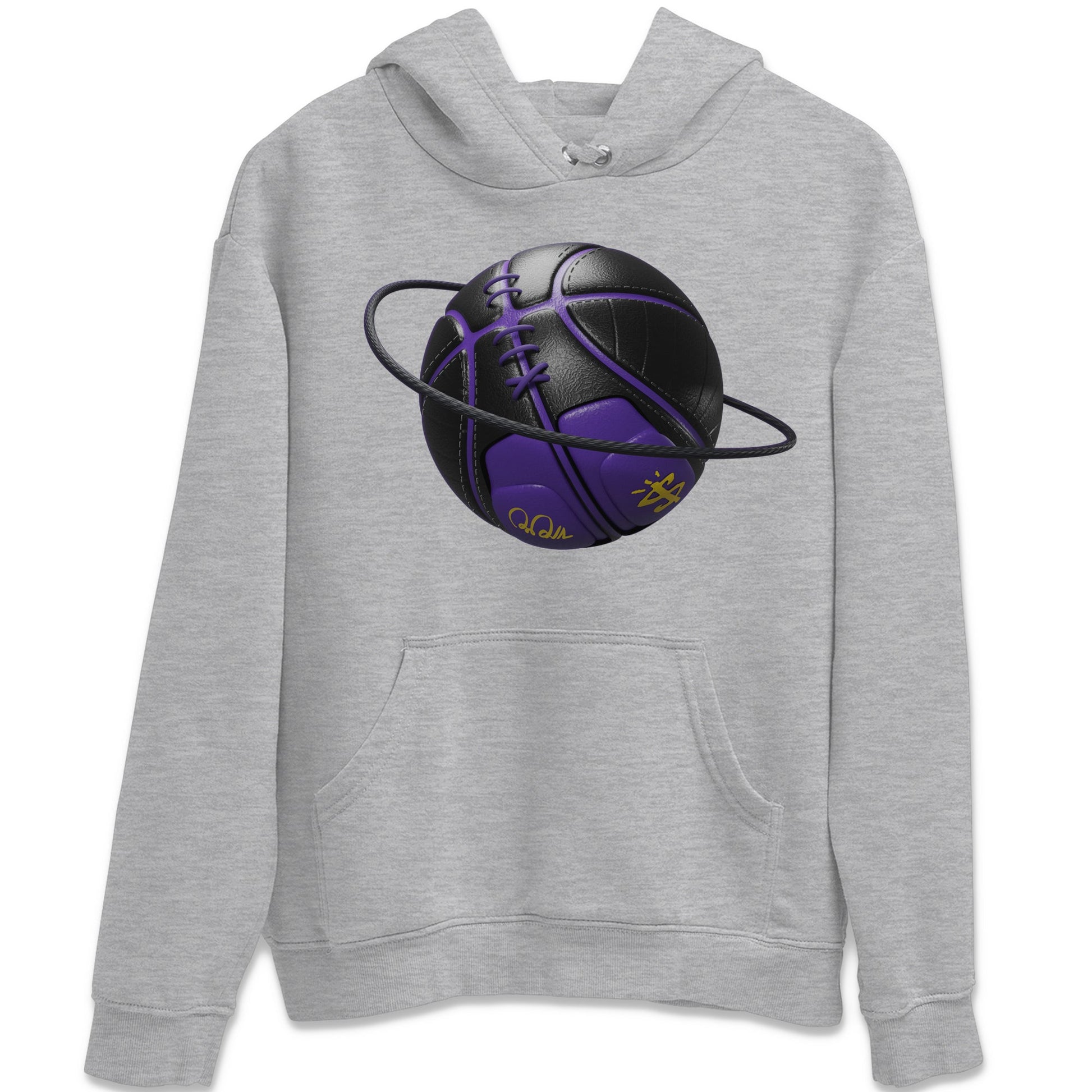 Air Jordan 12 Field Purple Sneaker Match Tees Basketball Planet Sneaker Tees AJJordan 12 Lakers Sneaker Release Tees Unisex Shirts Heather Grey 2