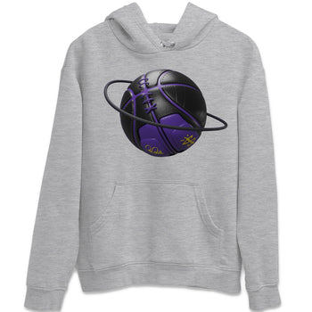 Air Jordan 12 Field Purple Sneaker Match Tees Basketball Planet Sneaker Tees AJJordan 12 Lakers Sneaker Release Tees Unisex Shirts Heather Grey 2