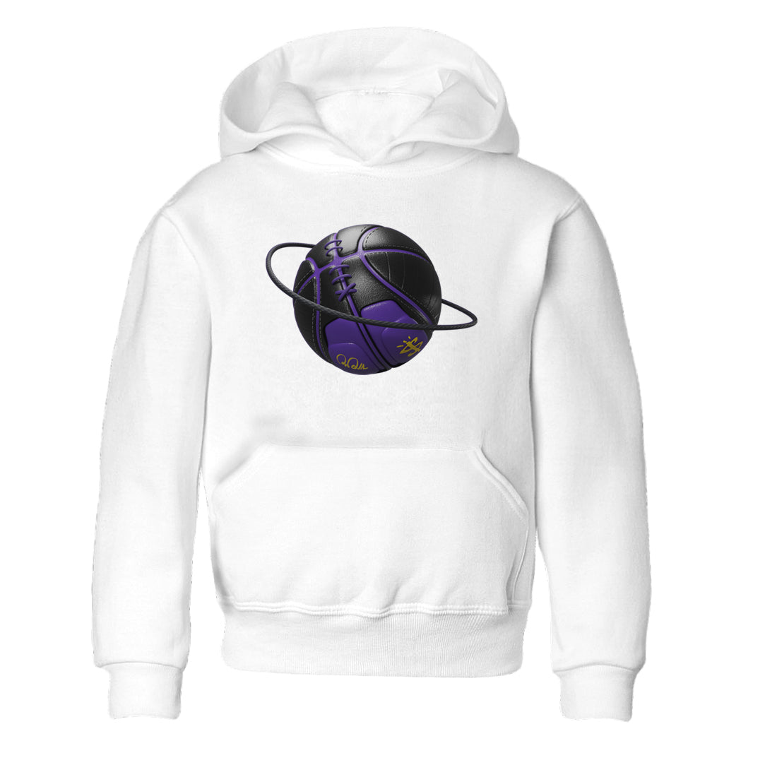 Air Jordan 12 Field Purple Sneaker Match Tees Basketball Planet Sneaker Tees AJJordan 12 Lakers Sneaker Release Tees Kids Shirts White 2