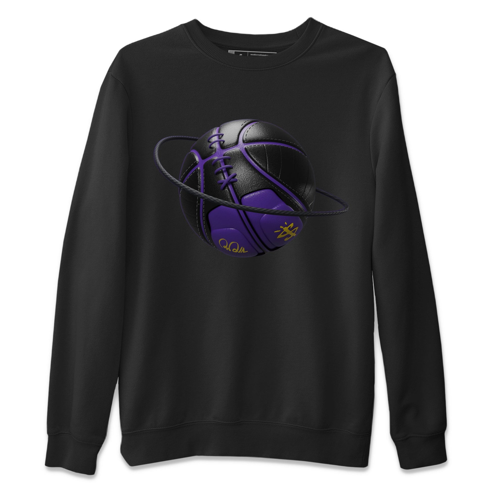 Air Jordan 12 Field Purple Sneaker Match Tees Basketball Planet Sneaker Tees AJJordan 12 Lakers Sneaker Release Tees Unisex Shirts Black 2