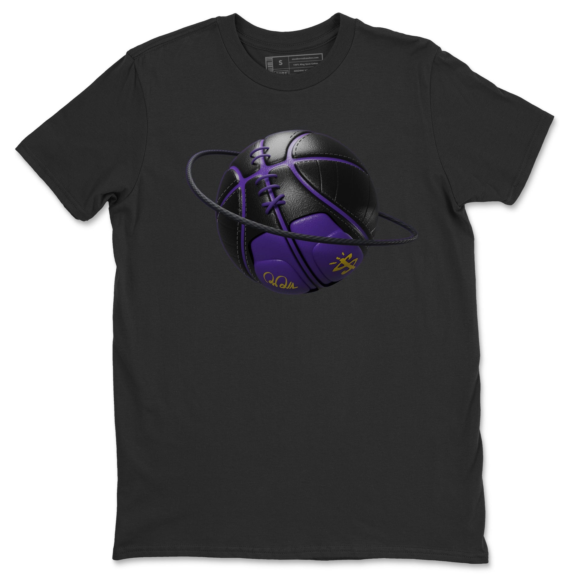 Air Jordan 12 Field Purple Sneaker Match Tees Basketball Planet Sneaker Tees AJJordan 12 Lakers Sneaker Release Tees Unisex Shirts Black 2