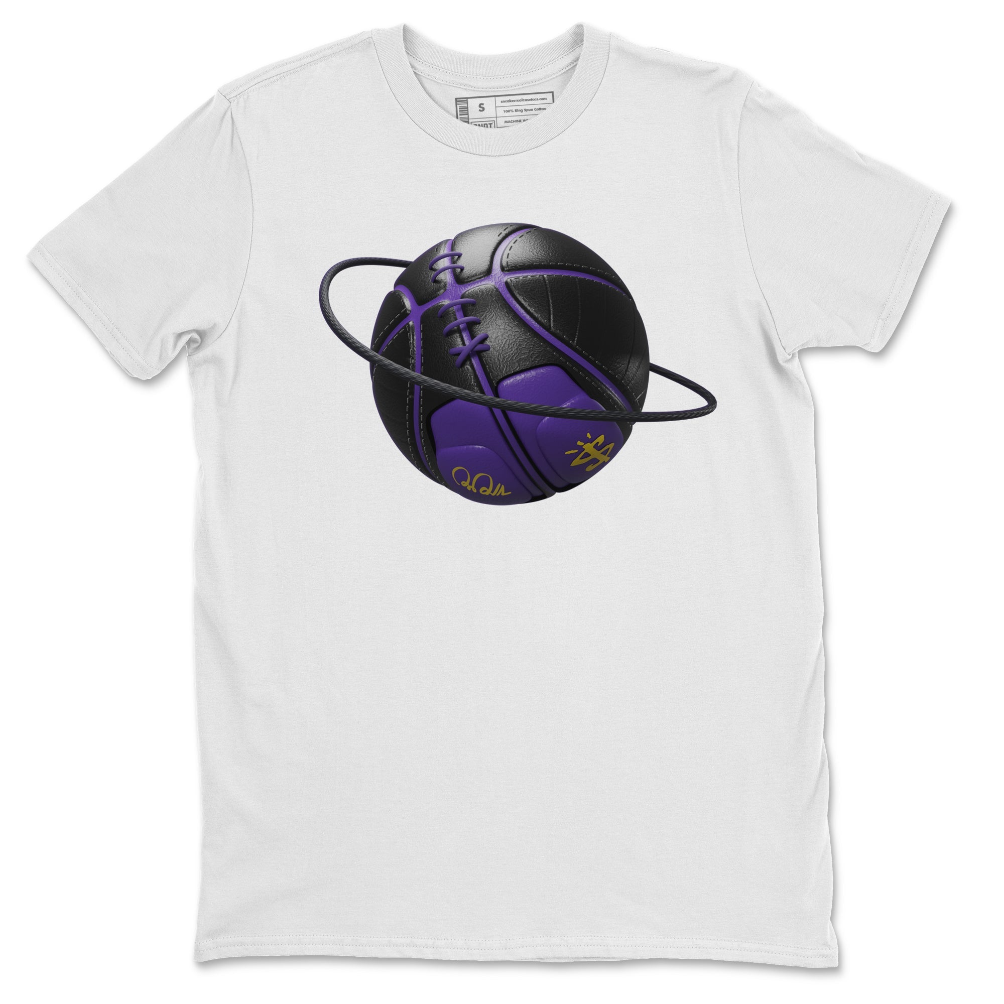 Air Jordan 12 Field Purple Sneaker Match Tees Basketball Planet Sneaker Tees AJJordan 12 Lakers Sneaker Release Tees Unisex Shirts White 2