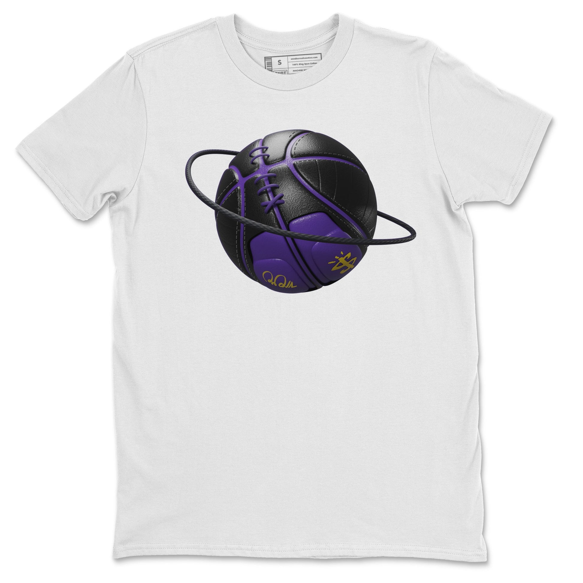 Air Jordan 12 Field Purple Sneaker Match Tees Basketball Planet Sneaker Tees AJJordan 12 Lakers Sneaker Release Tees Unisex Shirts White 2
