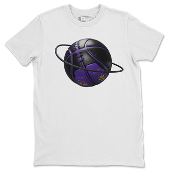 Air Jordan 12 Field Purple Sneaker Match Tees Basketball Planet Sneaker Tees AJJordan 12 Lakers Sneaker Release Tees Unisex Shirts White 2