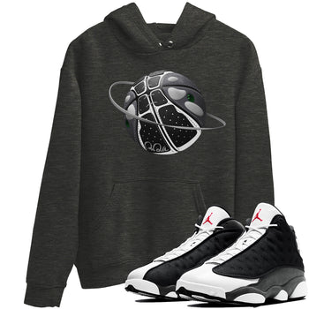 Air Jordan 13 Black Flint Sneaker Match Tees Basketball Planet Sneaker Tees AJ13 Retro Black Flint Sneaker Release Tees Unisex Shirts Charcoal Heather 1