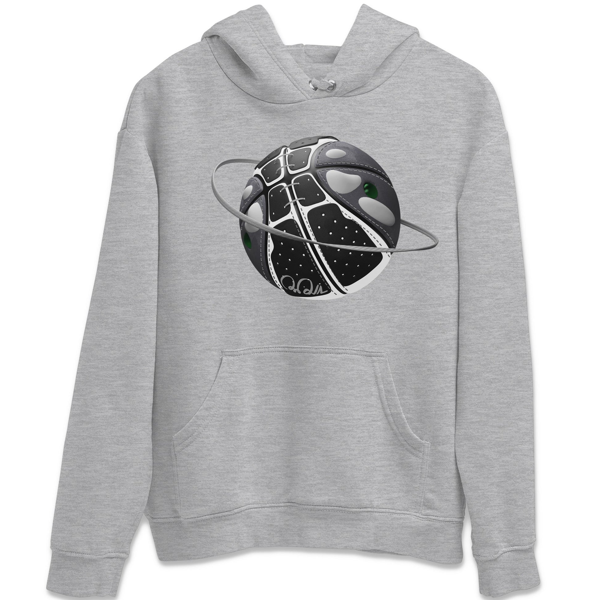 Air Jordan 13 Black Flint Sneaker Match Tees Basketball Planet Sneaker Tees AJ13 Retro Black Flint Sneaker Release Tees Unisex Shirts Heather Grey 2