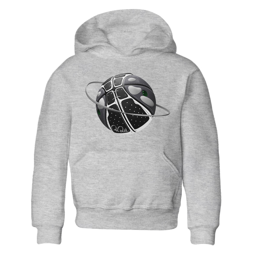 Air Jordan 13 Black Flint Sneaker Match Tees Basketball Planet Sneaker Tees AJ13 Retro Black Flint Sneaker Release Tees Kids Shirts Heather Grey 2