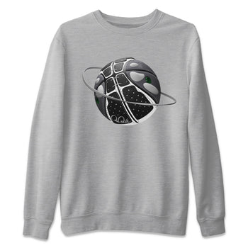 Air Jordan 13 Black Flint Sneaker Match Tees Basketball Planet Sneaker Tees AJ13 Retro Black Flint Sneaker Release Tees Unisex Shirts Heather Grey 2