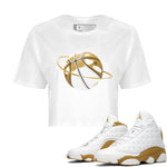 Air Jordan 13 Wheat Sneaker Match Tees Basketball Planet Sneaker Tees AJ13 Wheat Sneaker Release Tees Women's Shirts White 1