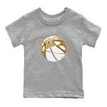 Air Jordan 13 Wheat Sneaker Match Tees Basketball Planet Sneaker Tees AJ13 Wheat Sneaker Release Tees Kids Shirts Heather Grey 2