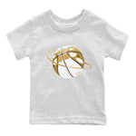 Air Jordan 13 Wheat Sneaker Match Tees Basketball Planet Sneaker Tees AJ13 Wheat Sneaker Release Tees Kids Shirts White 2