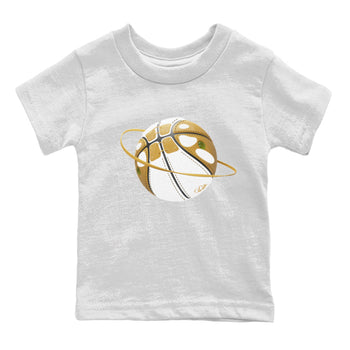 Air Jordan 13 Wheat Sneaker Match Tees Basketball Planet Sneaker Tees AJ13 Wheat Sneaker Release Tees Kids Shirts White 2