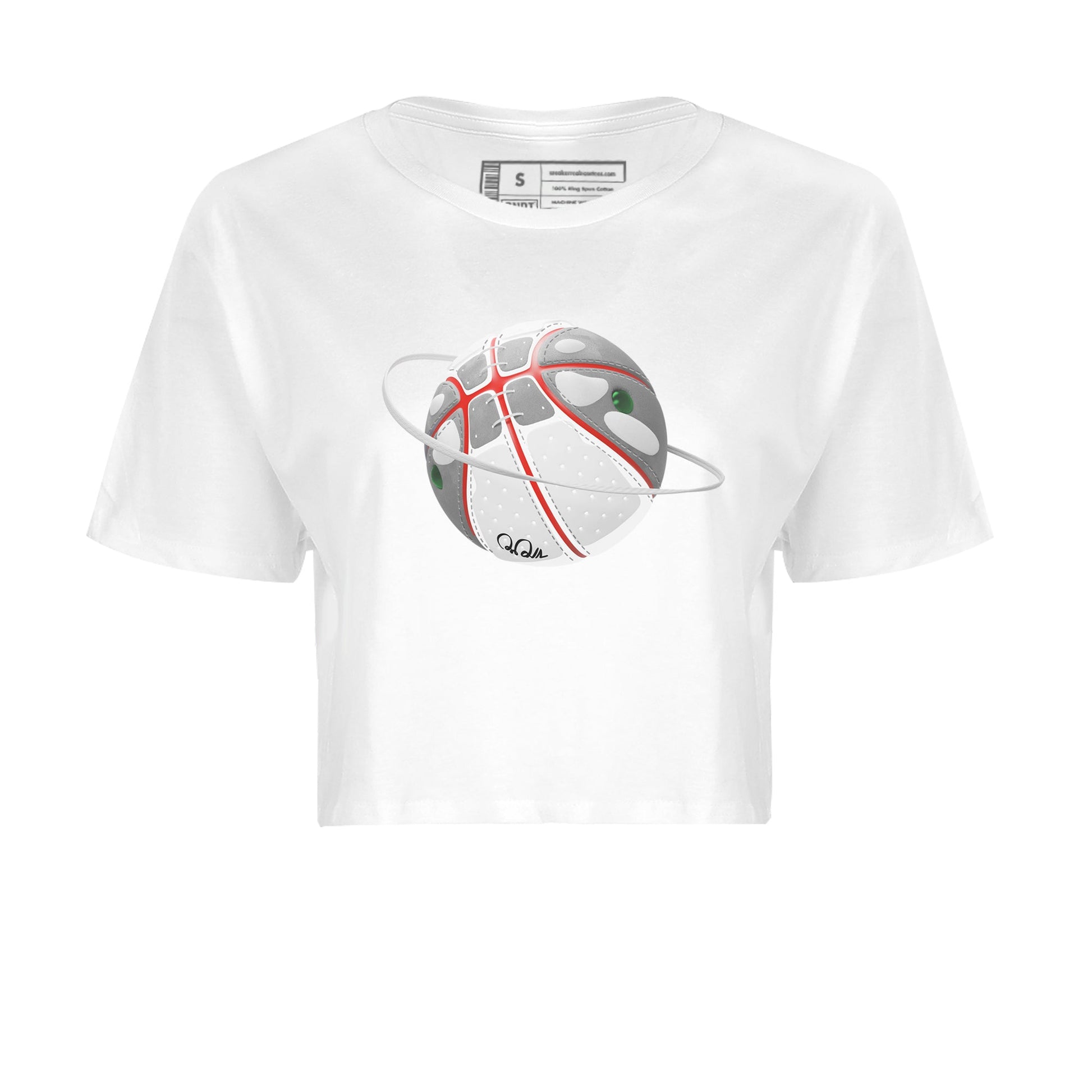 Air Jordan 13 Wolf Grey Sneaker Match Tees Basketball Planet Sneaker Tees AJ13 Wolf Grey Sneaker Release Tees Women's Shirts White 2