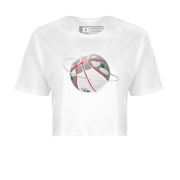Air Jordan 13 Wolf Grey Sneaker Match Tees Basketball Planet Sneaker Tees AJ13 Wolf Grey Sneaker Release Tees Women's Shirts White 2