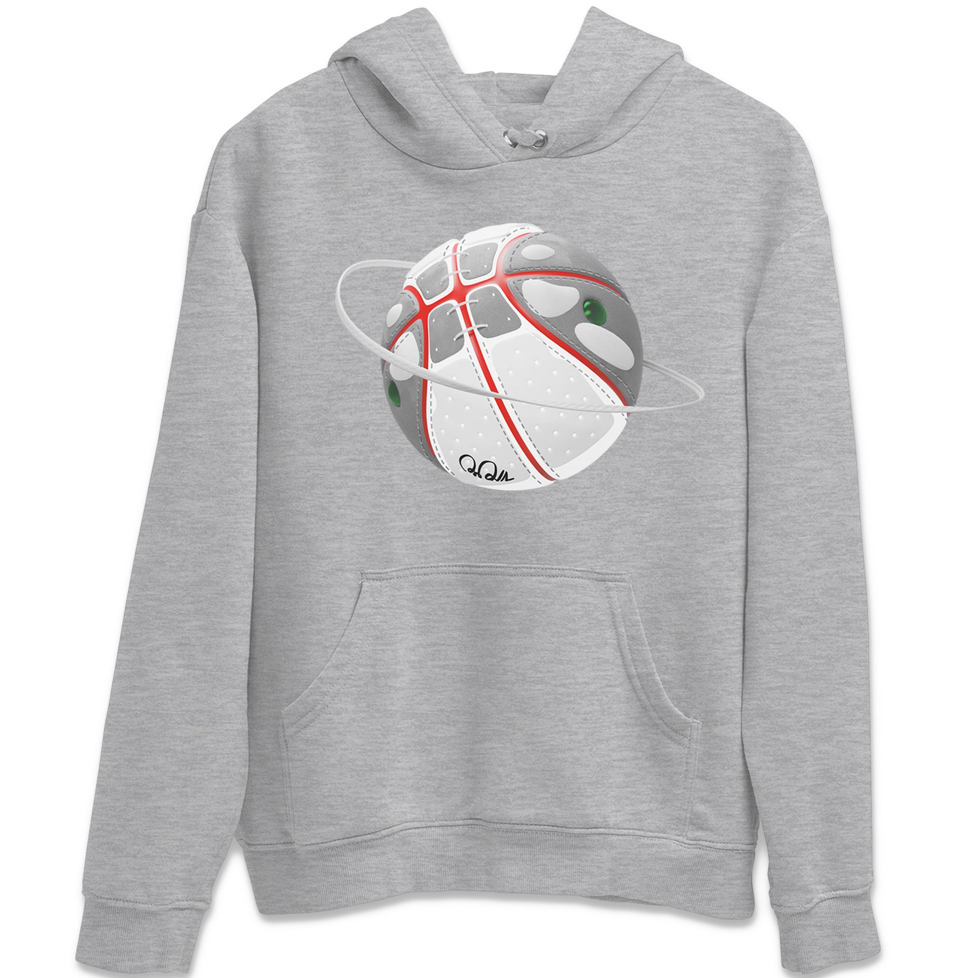 Air Jordan 13 Wolf Grey Sneaker Match Tees Basketball Planet Sneaker Tees AJ13 Wolf Grey Sneaker Release Tees Unisex Shirts Heather Grey 2