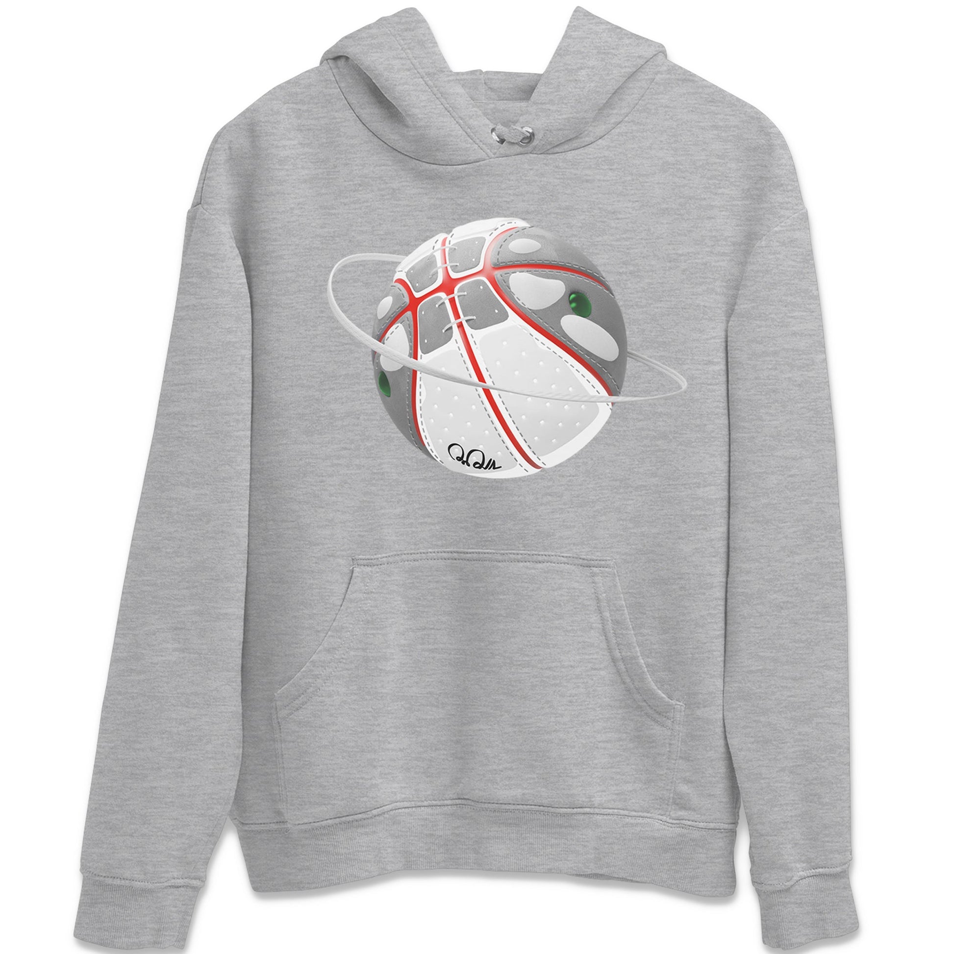 Air Jordan 13 Wolf Grey Sneaker Match Tees Basketball Planet Sneaker Tees AJ13 Wolf Grey Sneaker Release Tees Unisex Shirts Heather Grey 2