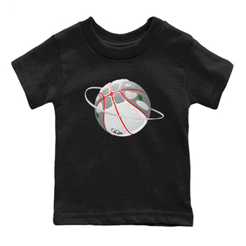 Air Jordan 13 Wolf Grey Sneaker Match Tees Basketball Planet Sneaker Tees AJ13 Wolf Grey Sneaker Release Tees Kids Shirts Black 2
