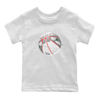 Air Jordan 13 Wolf Grey Sneaker Match Tees Basketball Planet Sneaker Tees AJ13 Wolf Grey Sneaker Release Tees Kids Shirts White 2